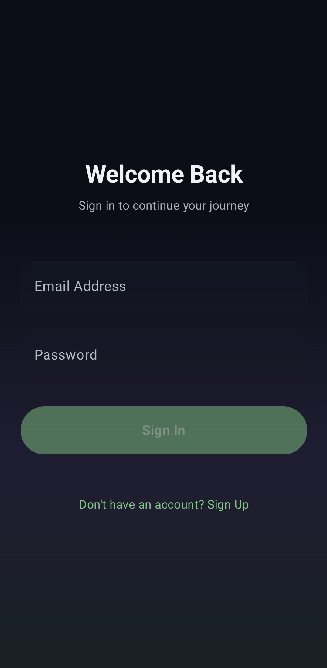KMP login screen